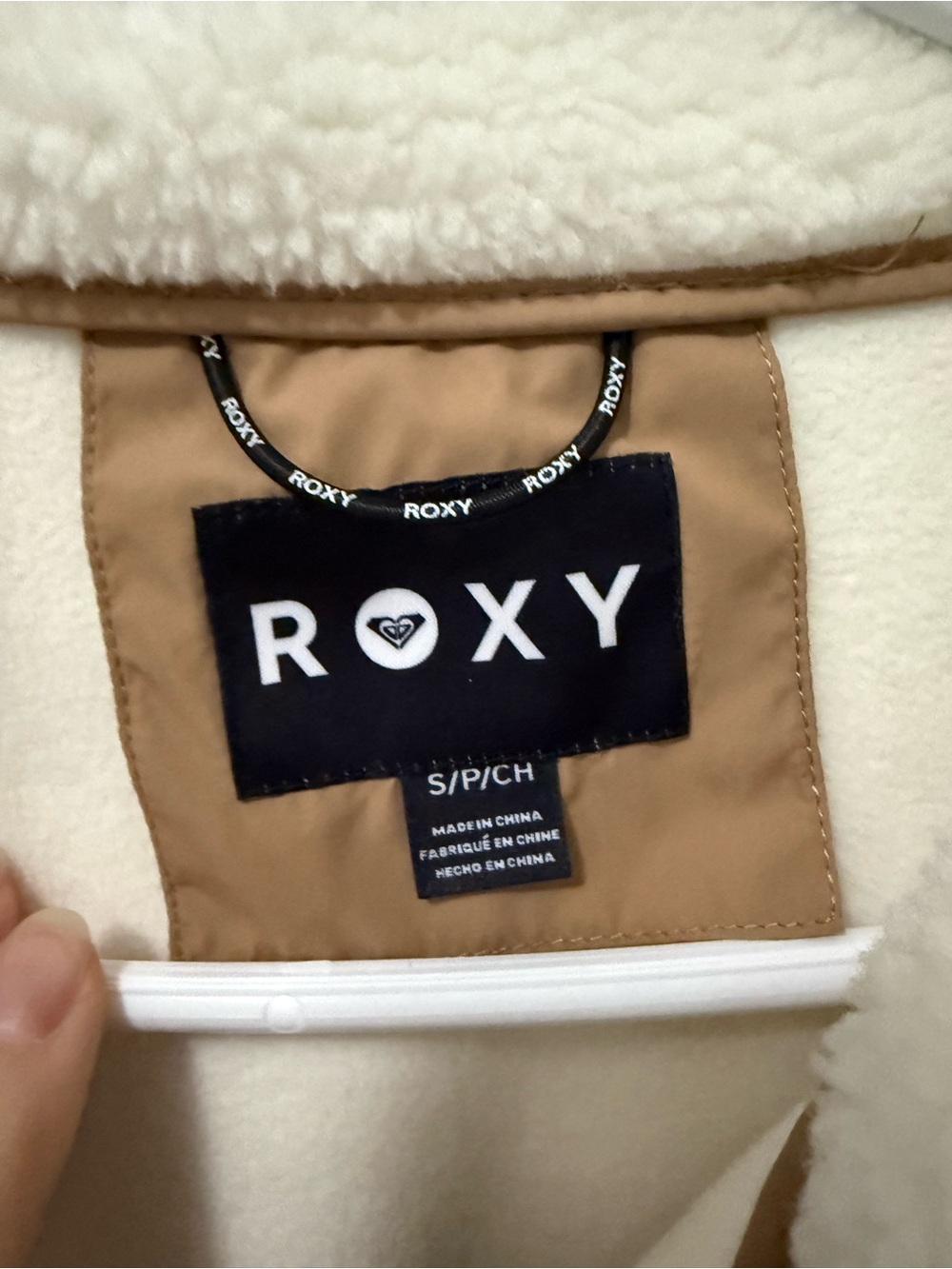 Roxy Cream Jacket with Tan Accents - Picture 2 of 4